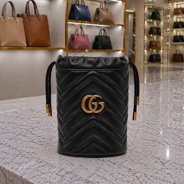 [S급] 구찌 GG 마몽 마틀라세 버킷백 미니 판매합니다!!!