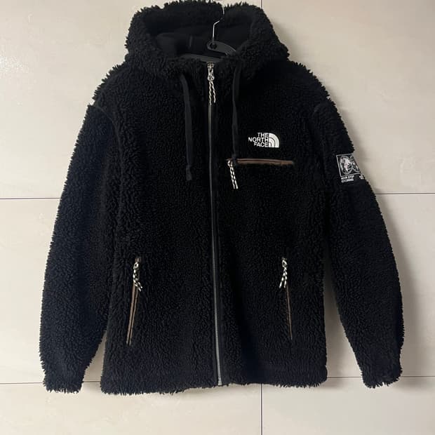 [시착 5회 미만] 노스페이스 뽀글이 후리스 후드 블랙 [XS]