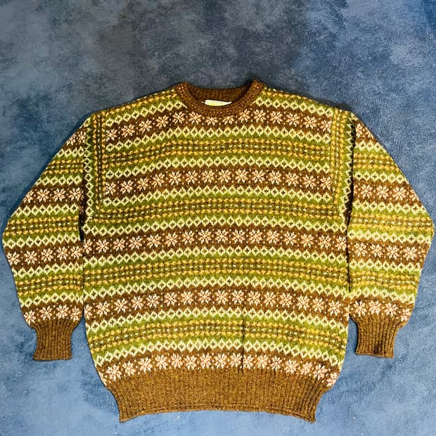 베네통 페어아일 패턴 니트 (이탈리아제)