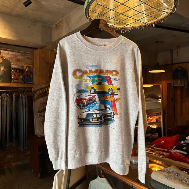 80s USA 빈티지 레이싱 스웻 셔츠
