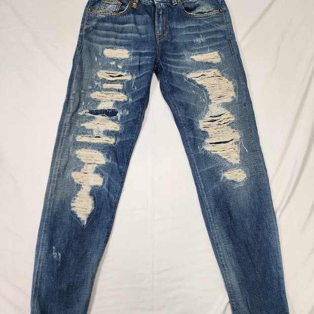 R13 알써틴 여성 릴레스드 스키니 데님 팬츠