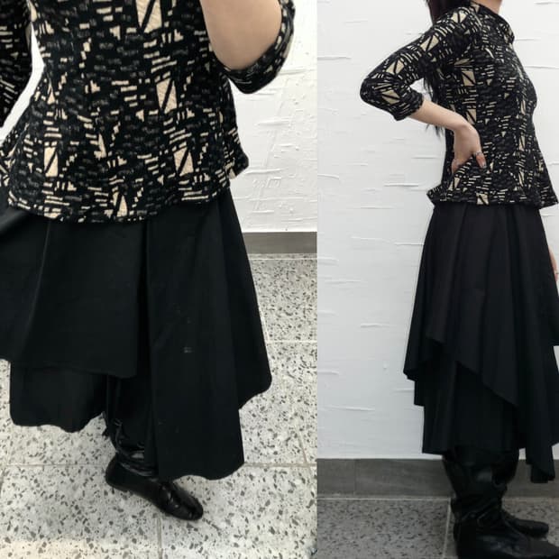 shadow layer skirt pants