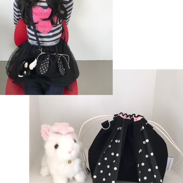 아이썸머리 버니백 블랙도트