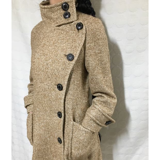 비비안 웨스트우드 나이트 디테일 울 니트 롱 코트