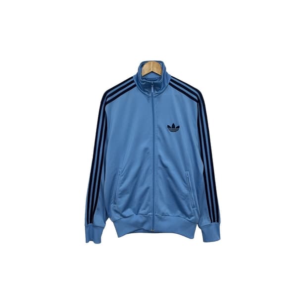 아디다스 트레포일 구형 파이어버드 연하늘 트랙 져지