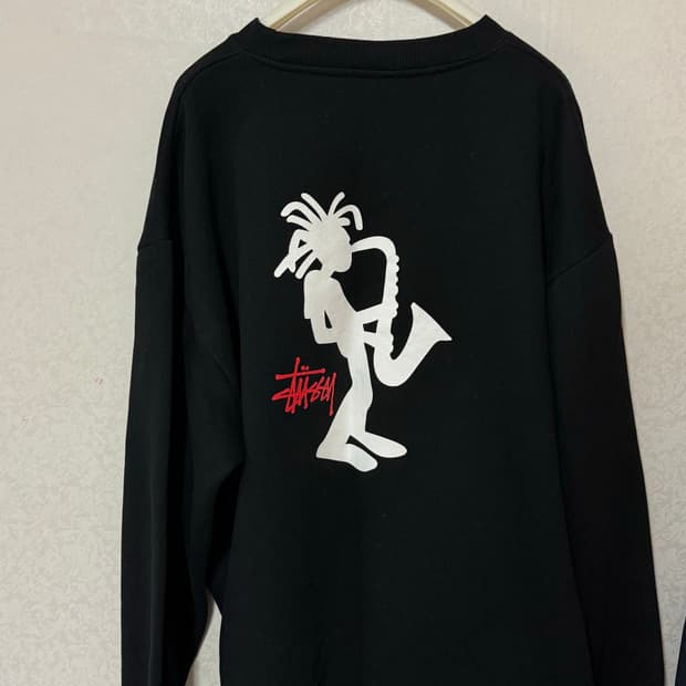 XL)90s 스투시 재즈맨 스웻셔츠 맨투맨 블랙