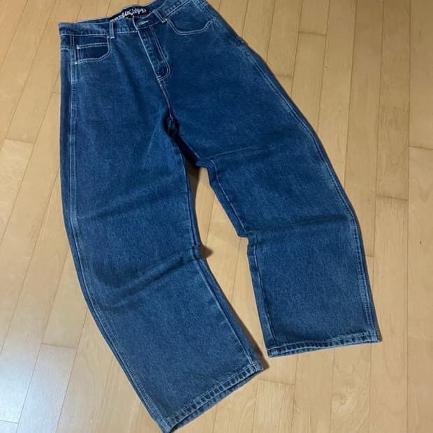 스웨이드 와이드 데님