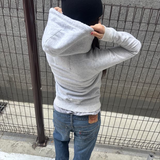 아베크롬비 그레이 후드집업