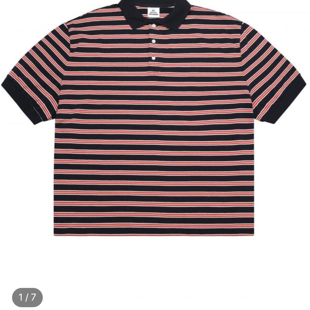 mjd 스트라이프 폴로 티셔츠 레드 m