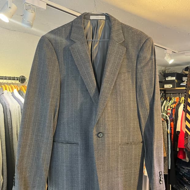 솔리드옴므 그레이 스트라이프 블레이저 (48)