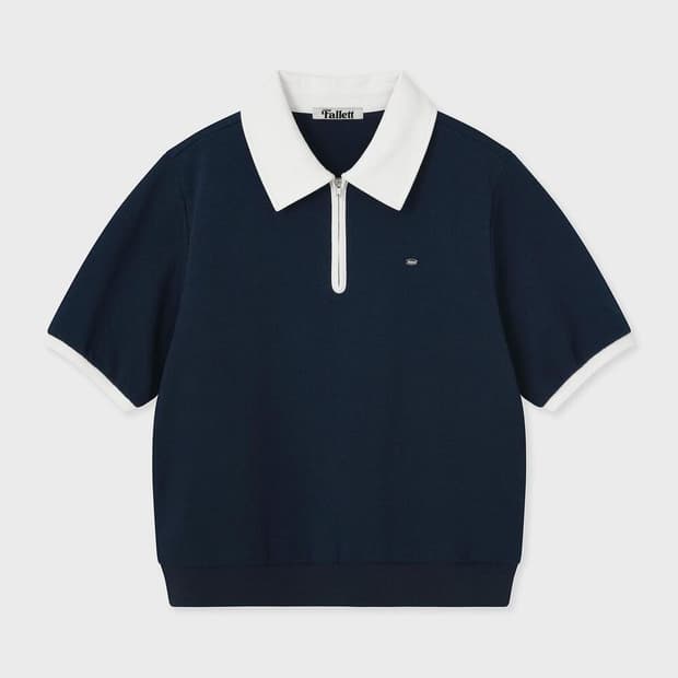 팔렛 카라 반팔티 네이비