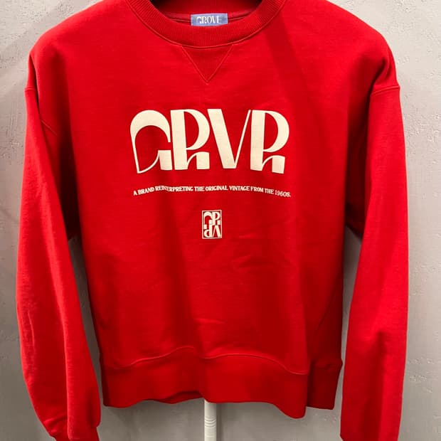 그로브 GRVR 로고 맨투맨 레드