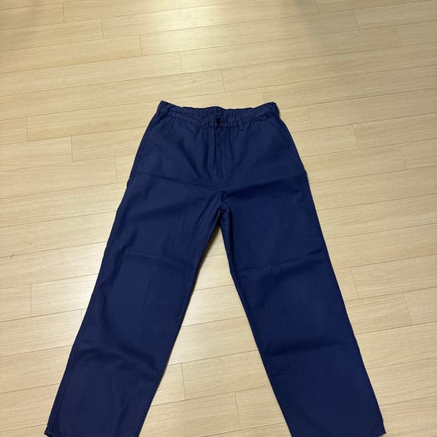 무인양품 muji 케이폭 혼방 헤링본 팬츠 블루 XL