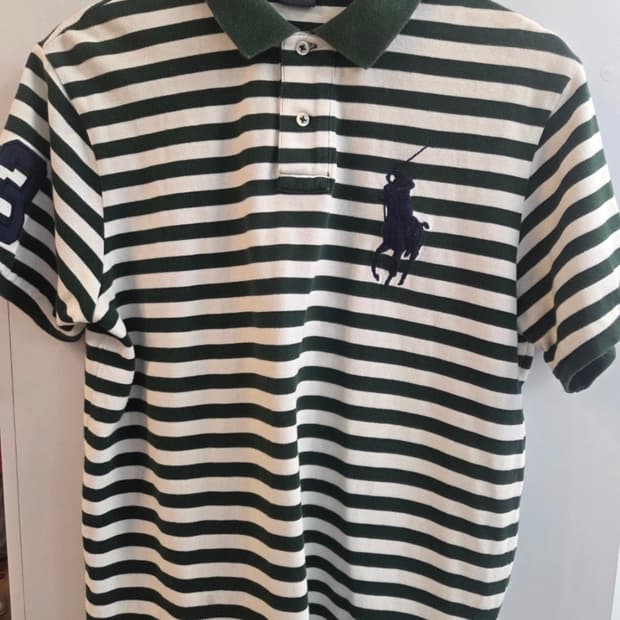 폴로라플로렌 그린 스프라이프 빅포니 반팔