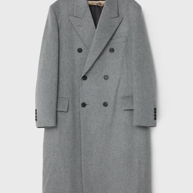 [5]오라리 캐시미어 몰스킨 코트 탑 그레이- 25AW 새상품