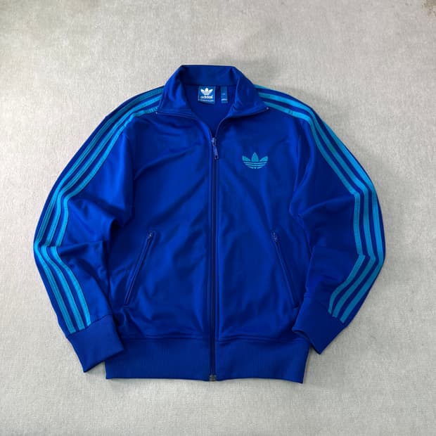 100 아디다스 파이어버드 블루 트랙탑 져지  