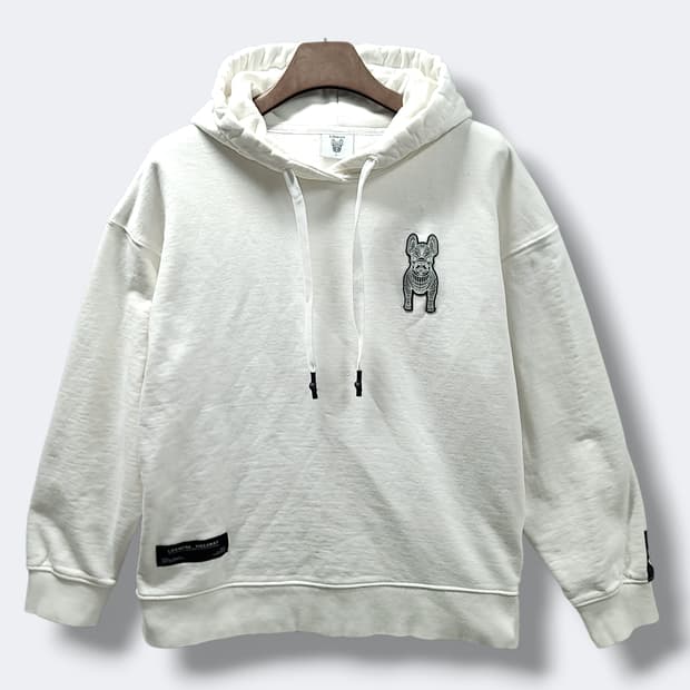 [L] 라이프워크 화이트 라독 빅로고 후드 티셔츠