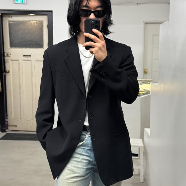 아르마니 블랙 블레이저