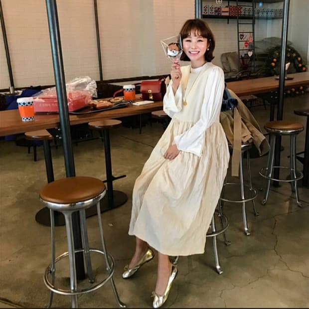 (새상품)임블리 슬리브리스 주름원피스 프리사이즈