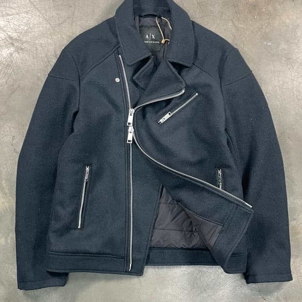 아르마니 익스체인지 울 라이더 자켓