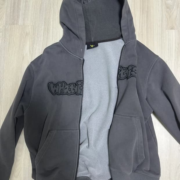 와릿이즌 회색 후드집업