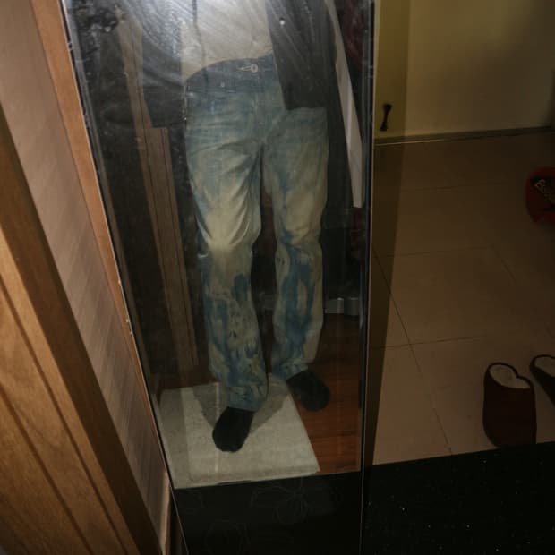 리바이스 511 슬림핏 워싱 청바지