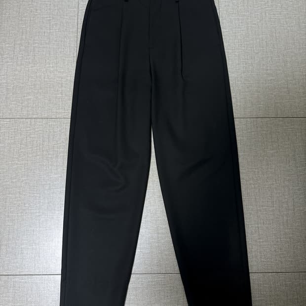 포터리 원 플리츠 울 슬랙스 팬츠 블랙 1