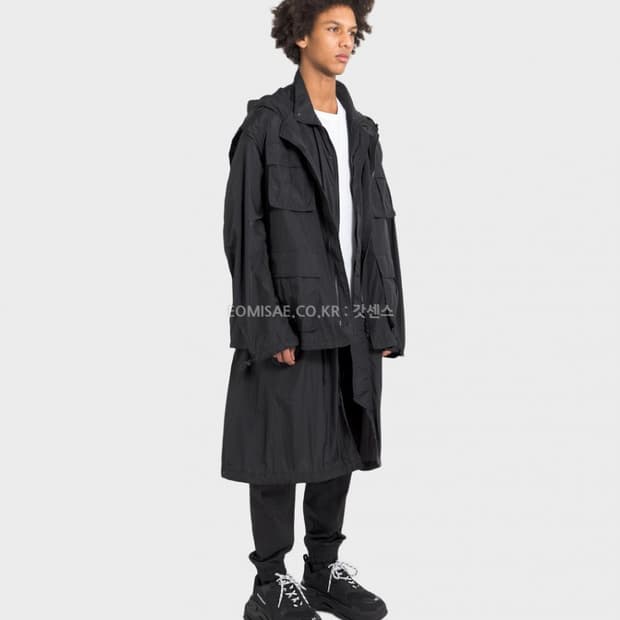 준지 컬렉션 나일론 레이어드 파카