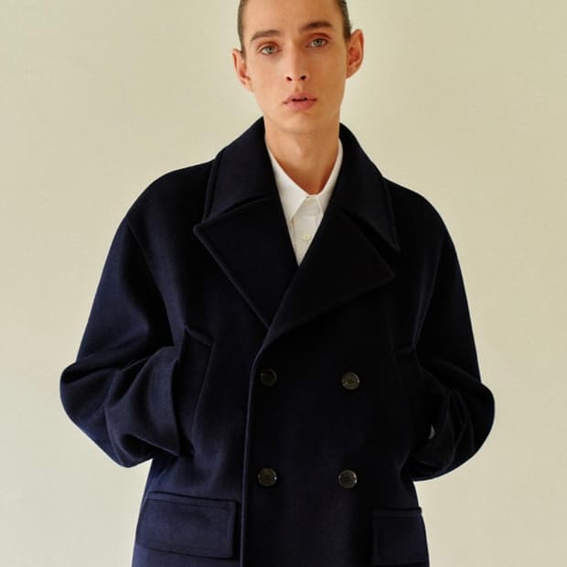 아트이프액츠 오버사이즈 피코트 네이비 L