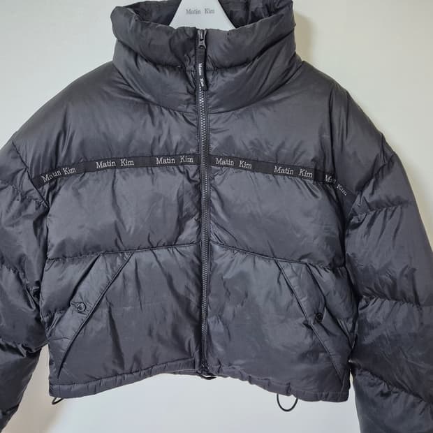 마뗑킴 테이핑 푸퍼 다운점퍼 블랙 S