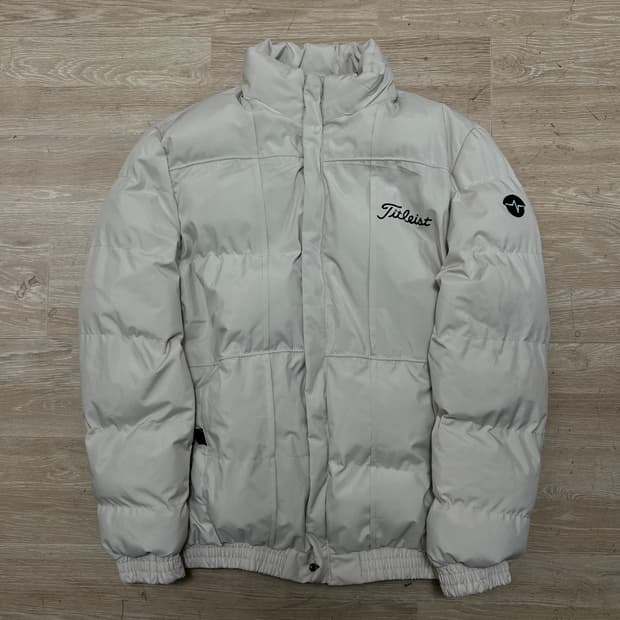 타이틀리스트 골프웨어 와펜 하이넥 패딩 점퍼 [아이보리] 2XL/110