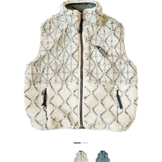 캐피탈 기모노 사시코 보아 플리스 리버시블 베스트 키나리