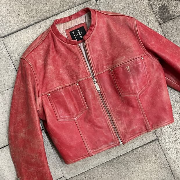 빈티지 싱글 라이더 자켓 