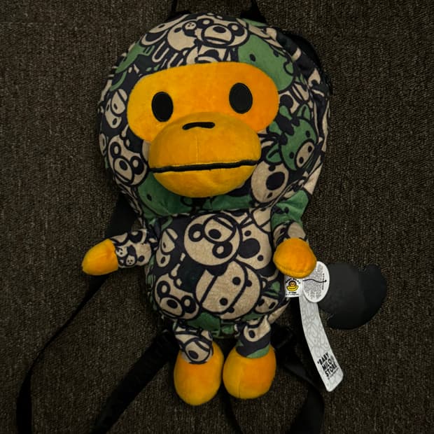 BAPE Baby Milo Plush Backpack Green