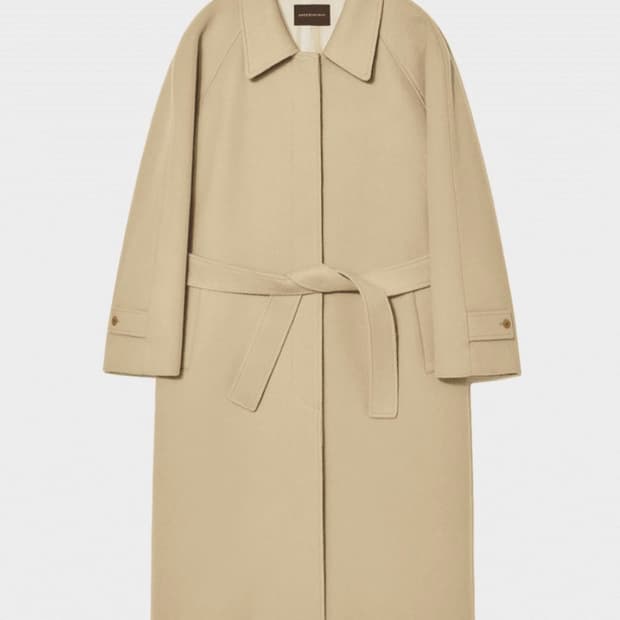 킨더살몬 캐시미어 싱글 오버핏 코트