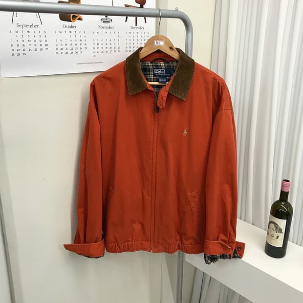 폴로 코듀로이 카라 블루종 자켓