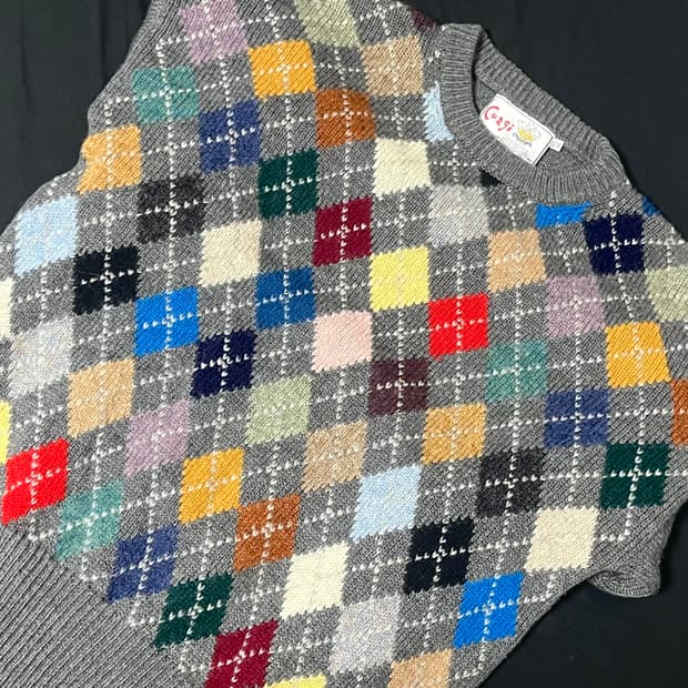 Corgi 핸드메이드 아가일 니트