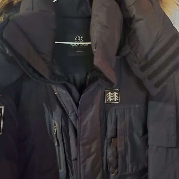 코오롱 라쿤 오리털패딩 