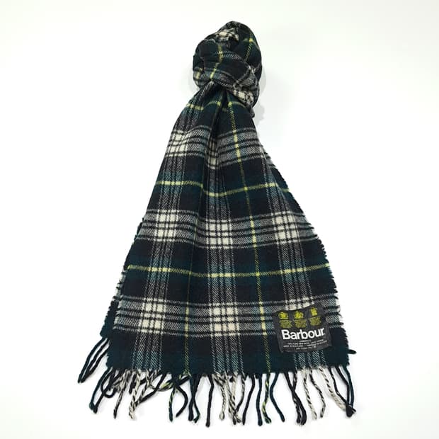 MX449 바버 스코틀랜드판 램스울 3로얄워런트 그린 머플러 목도리