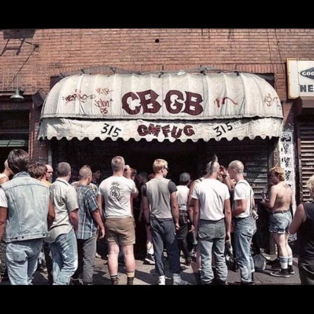 90s CBGB & OMFUG Distressed Hoodie