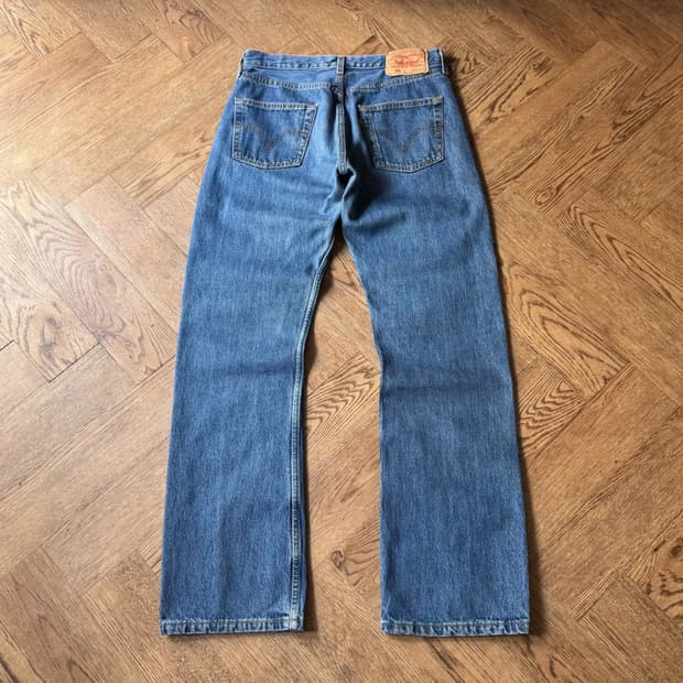 [30]리바이스 유럽 501 빈티지 워싱 스트레이트핏 데님 팬츠