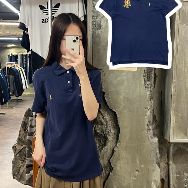 폴로 랄프로렌 반팔 카라티 네이비 M #csz994