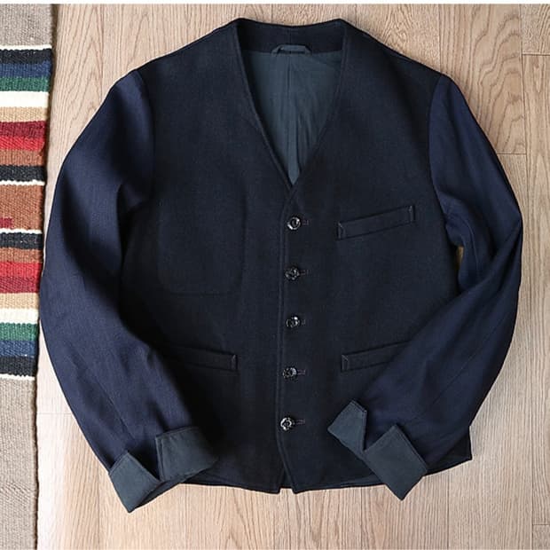 franklin tailored 프랭클린 테일러드 노카라 아메카지 자켓