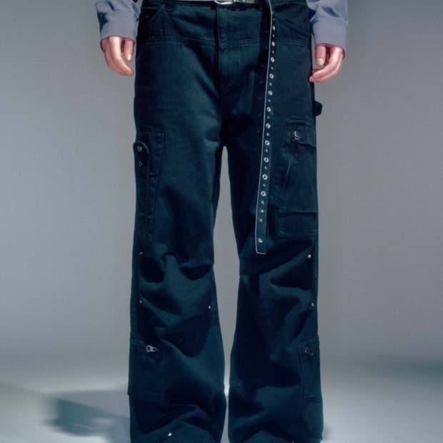 베이컨트 아카이브 LNKIN SKNNY EYELET BELT BLACK