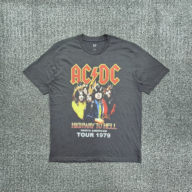 빈티지9. 갭 AC/DC 1979 북미 투어 빈티지 밴드 반팔 티셔츠