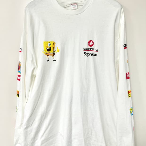 슈프림 스폰지밥 카르텔리 롱슬리브25ss XL
