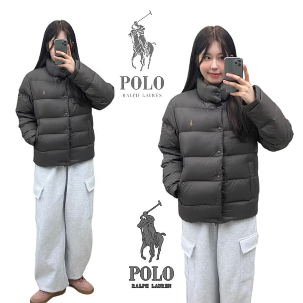 폴로 랄프로렌 브라운포니 코코아 패딩 M