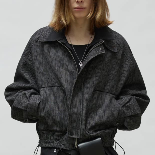 [새제품/48] 엘무드 그런지 오버사이즈 블루종 - 그레이