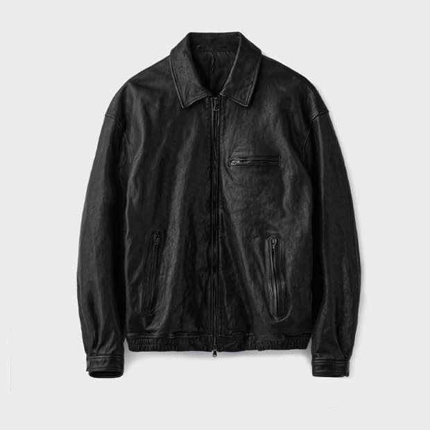 유니온블루 블랙에디션 가죽자켓  XL