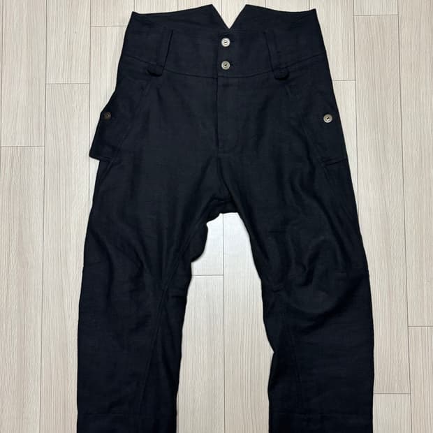 Old Shape Trousers Buttoned Legs Detail